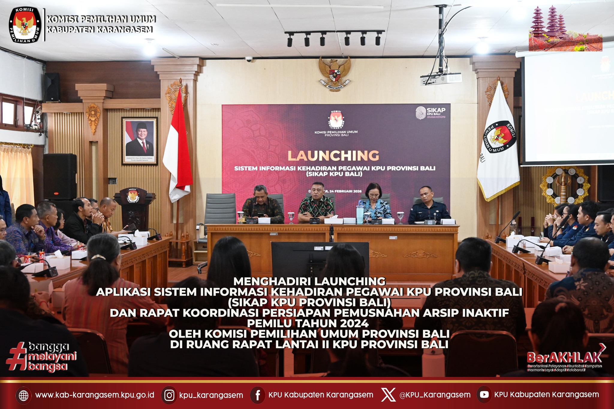 Launching Aplikasi Sistem Informasi Selasa (24/2/2026).