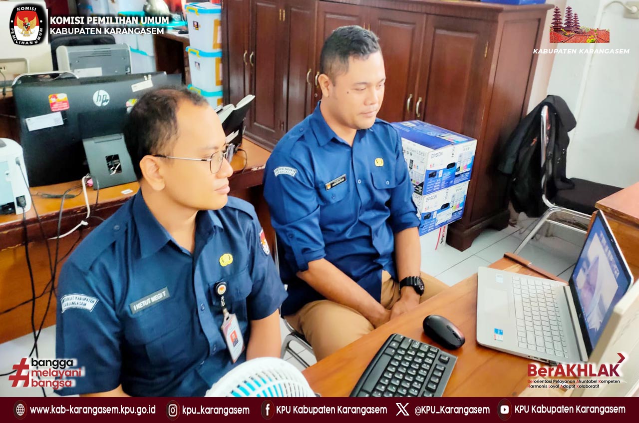 Zoom Meeting Rakor Persiapan Pemutakhiran Data Pemilih Berkelanjutan Selasa (24/2/2026)
