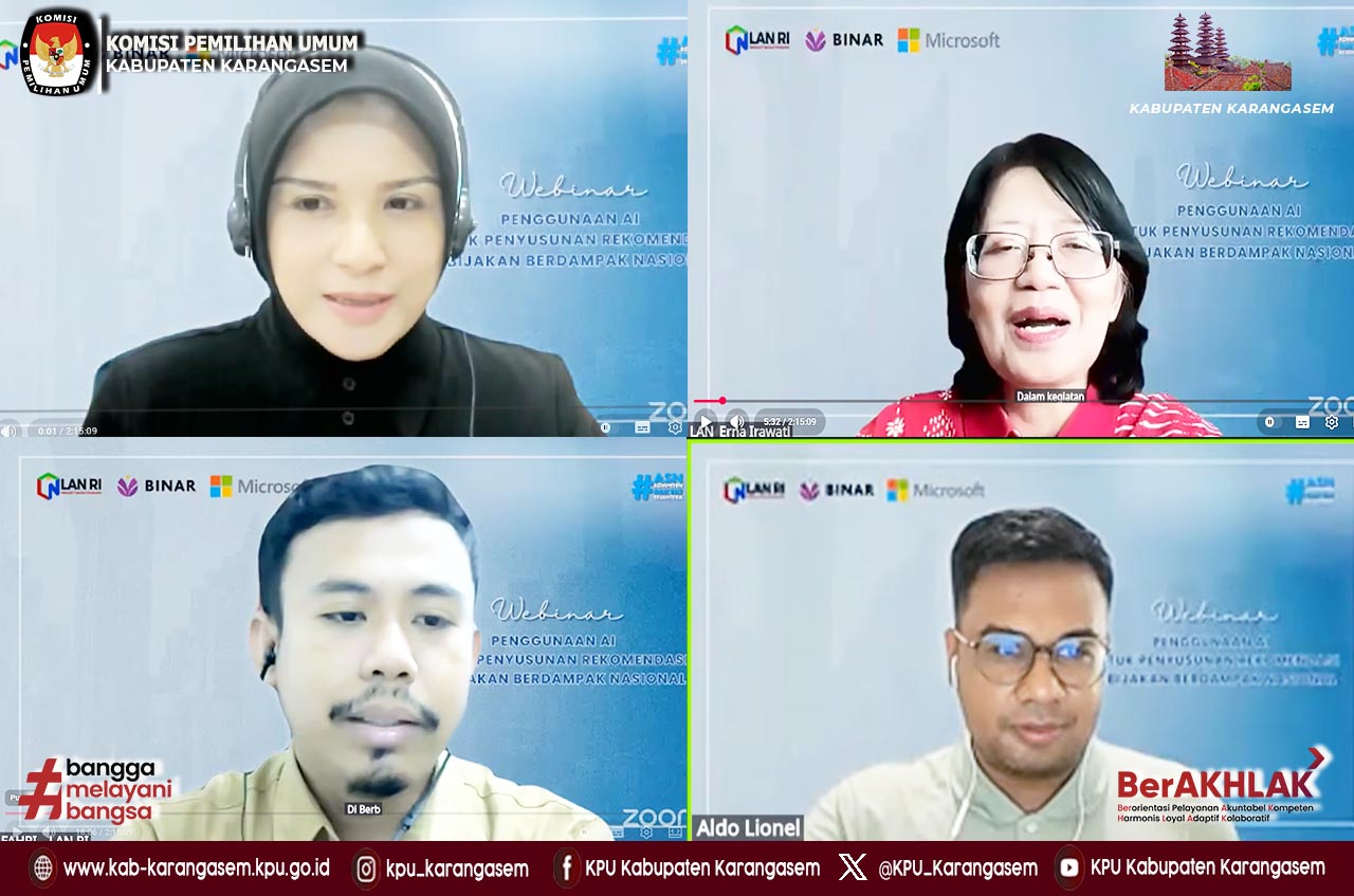 Webinar Penggunaan AI Untuk Penyusunan Rekomendasi Kebijakan Berdampak Nasional , Kamis, 19/2/2026