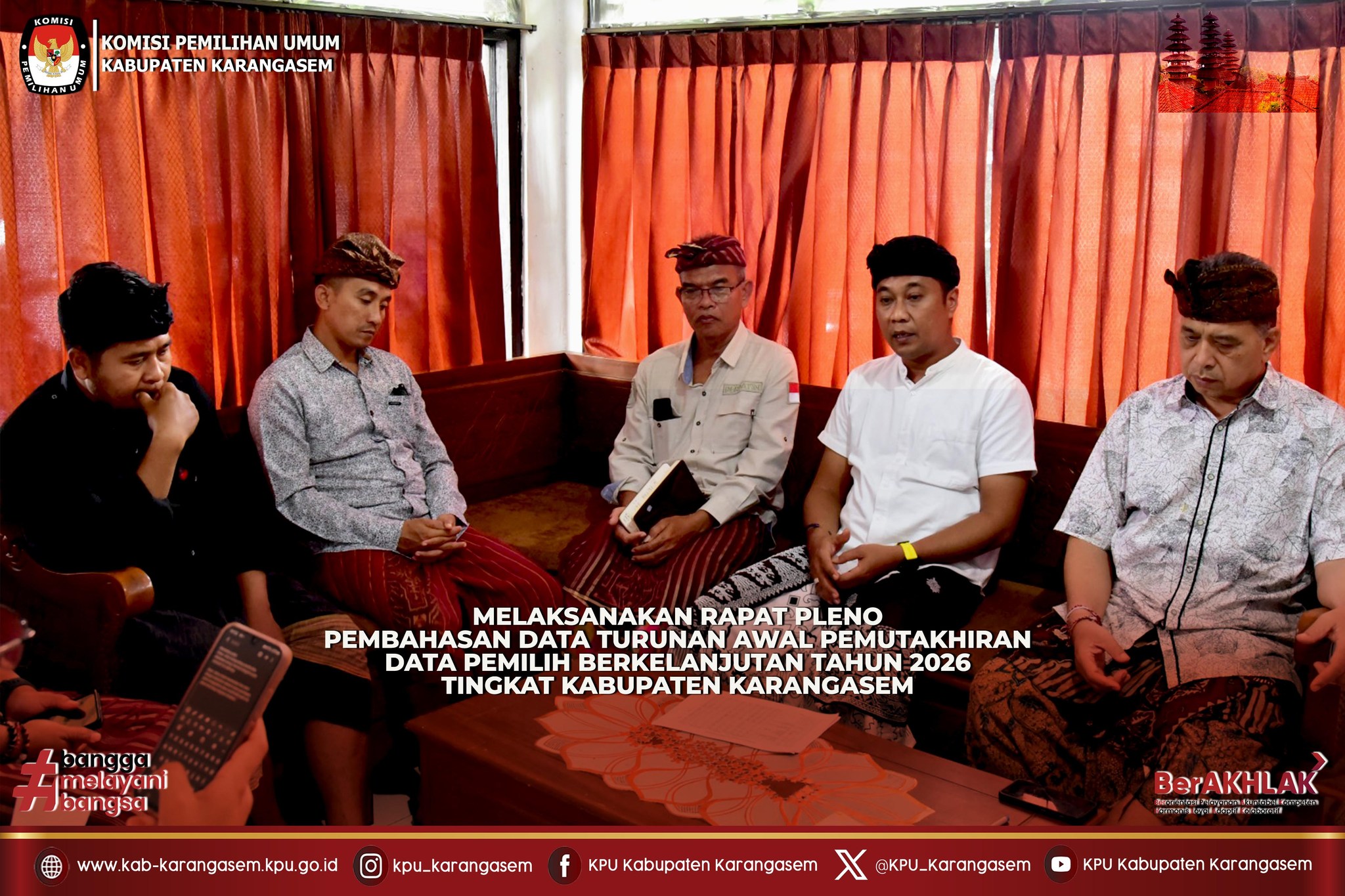 Rapat Pleno Pembahasan Data Turunan Awal Pemutakhiran Data Kamis (26/2/2026).