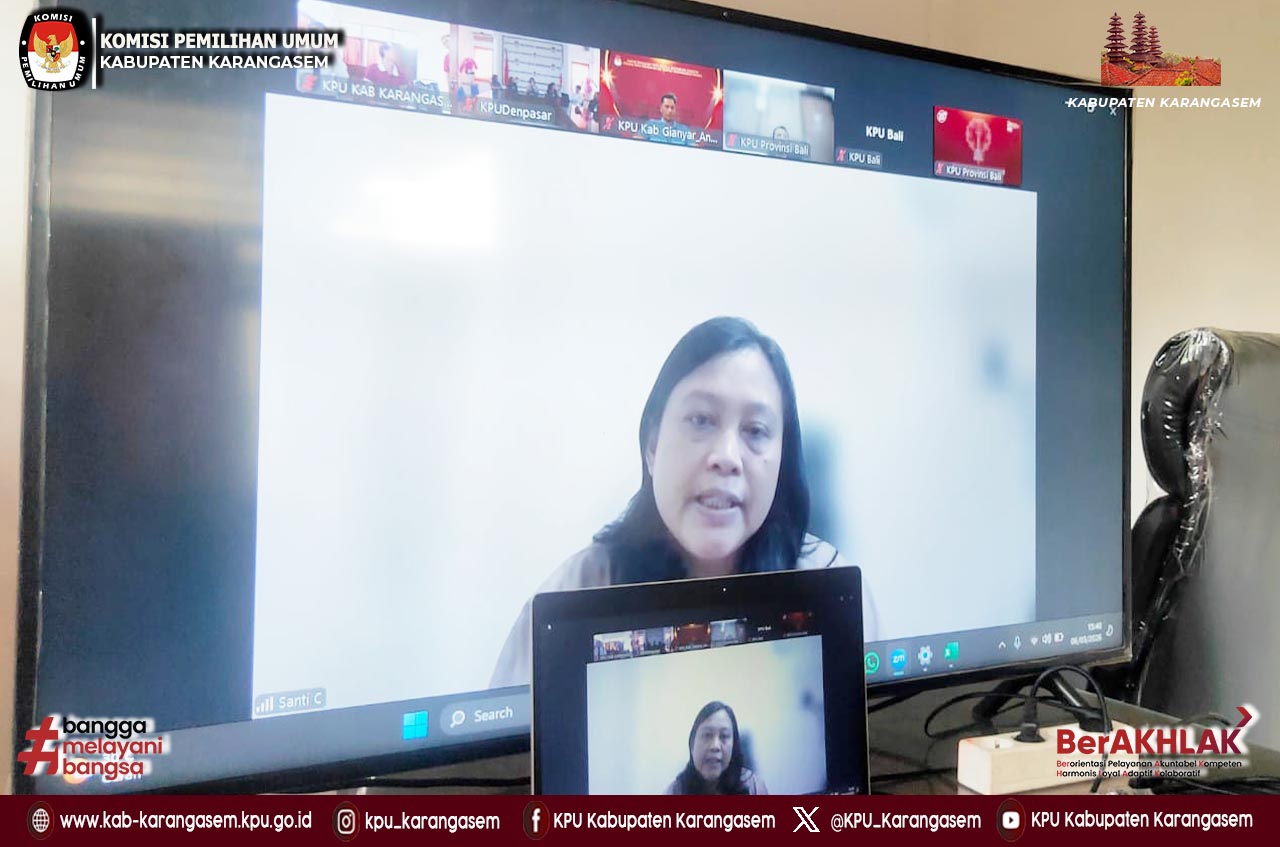 Zoom  Rakor Tindak Lanjut Pemusnahan Arsip Inaktif Pemilu Tahun 2024 , Jumat (6/3/2026)
