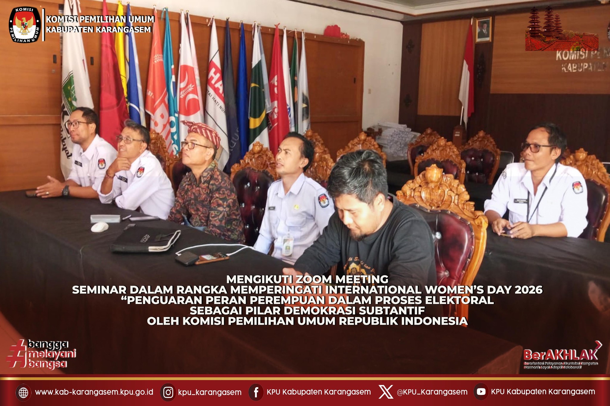 Zoom Meeting Seminar International Women's Day Kamis (12/3/2026).