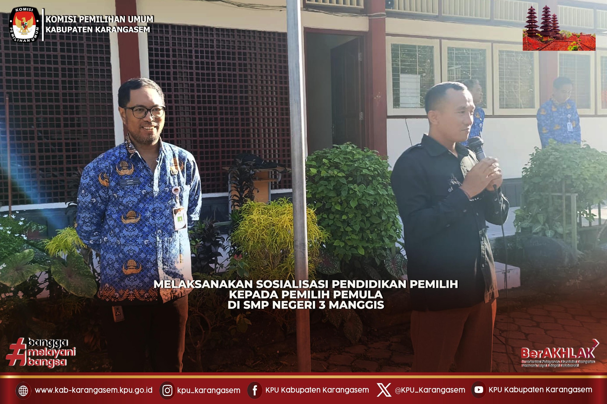 Sosialisasi Pendidikan Sejak Dini di SMP Negeri 3 Manggis, Jumat (17/4/2026).