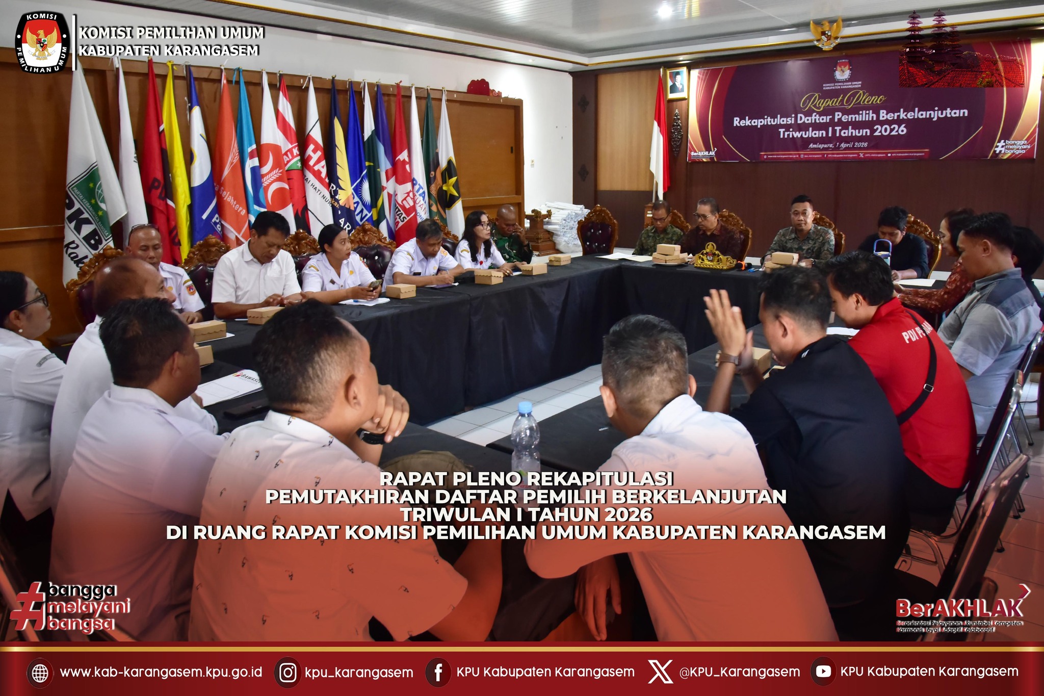 Rapat Pleno Rekapitulasi PDPB Triwulan I Tahun 2026, Rabu 1/4/2026