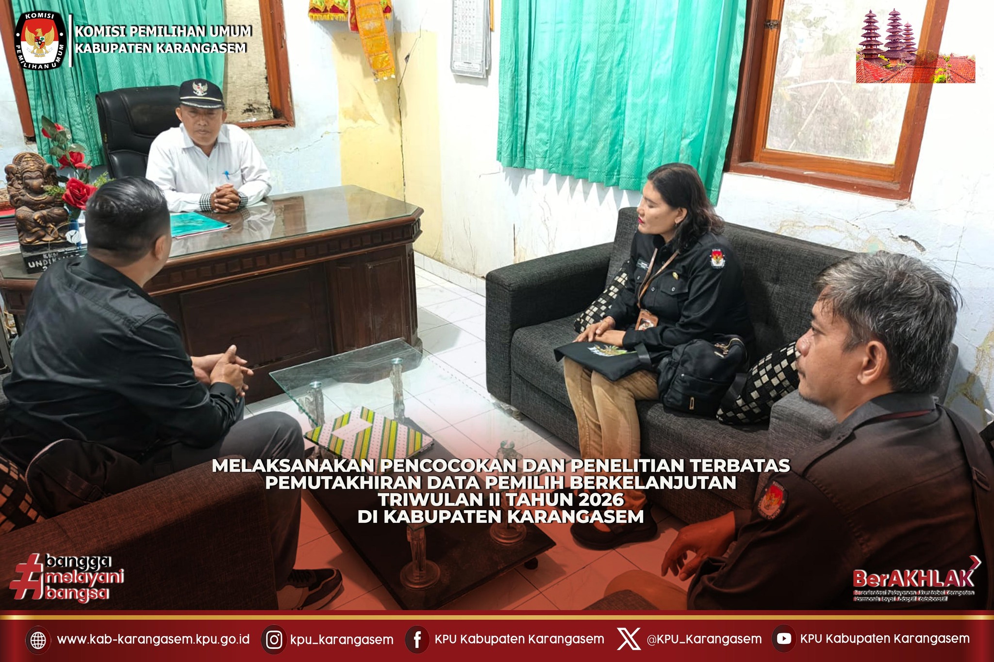 Coktas Pemutakhiran Data Pemilih Berkelanjutan Triwulan II Tahun 2026 Rabu (22/4/2026).