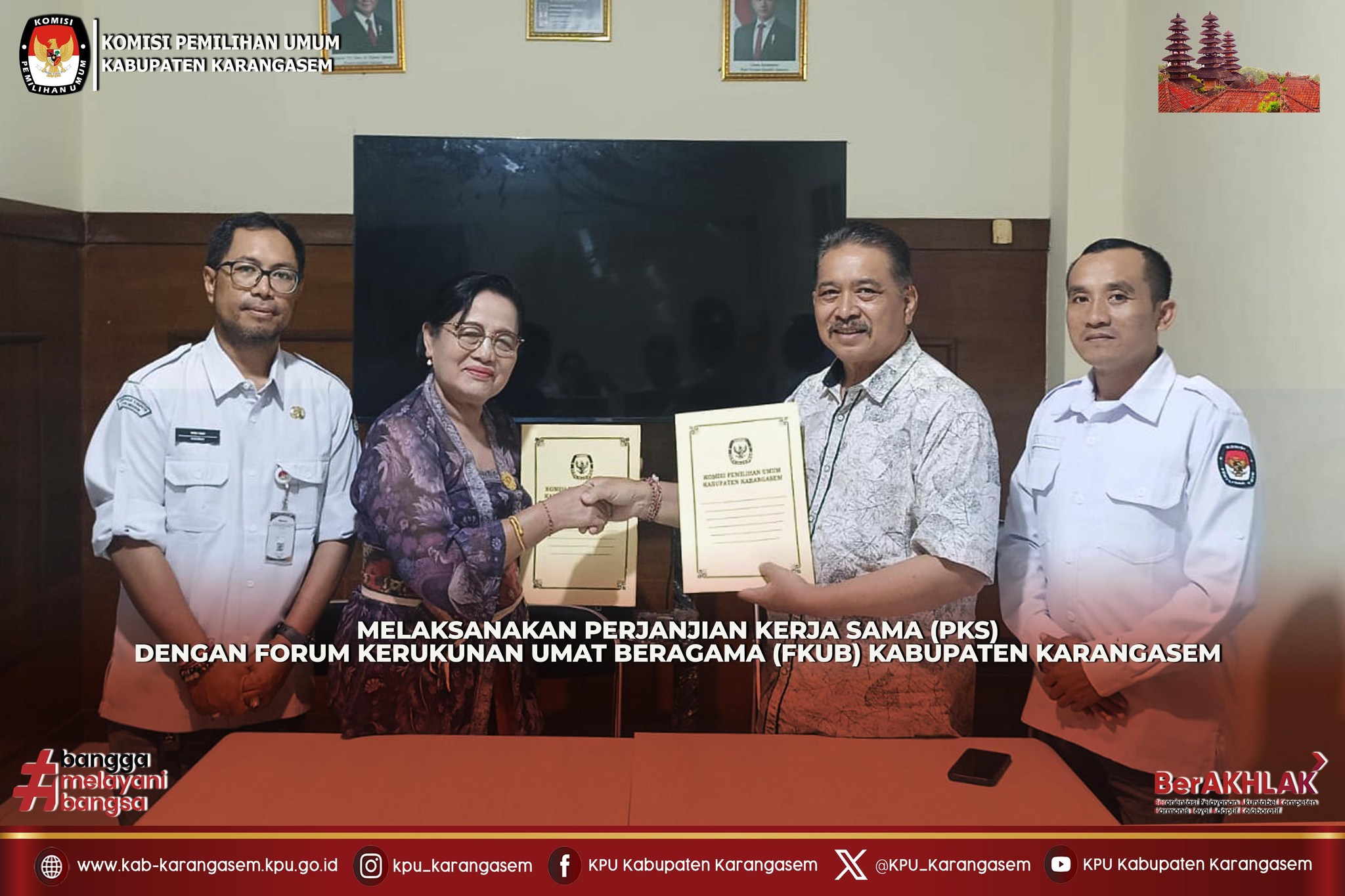 Perjanjian Kerja Sama dengan FKUB Karangasem Senin (27/4/2026)