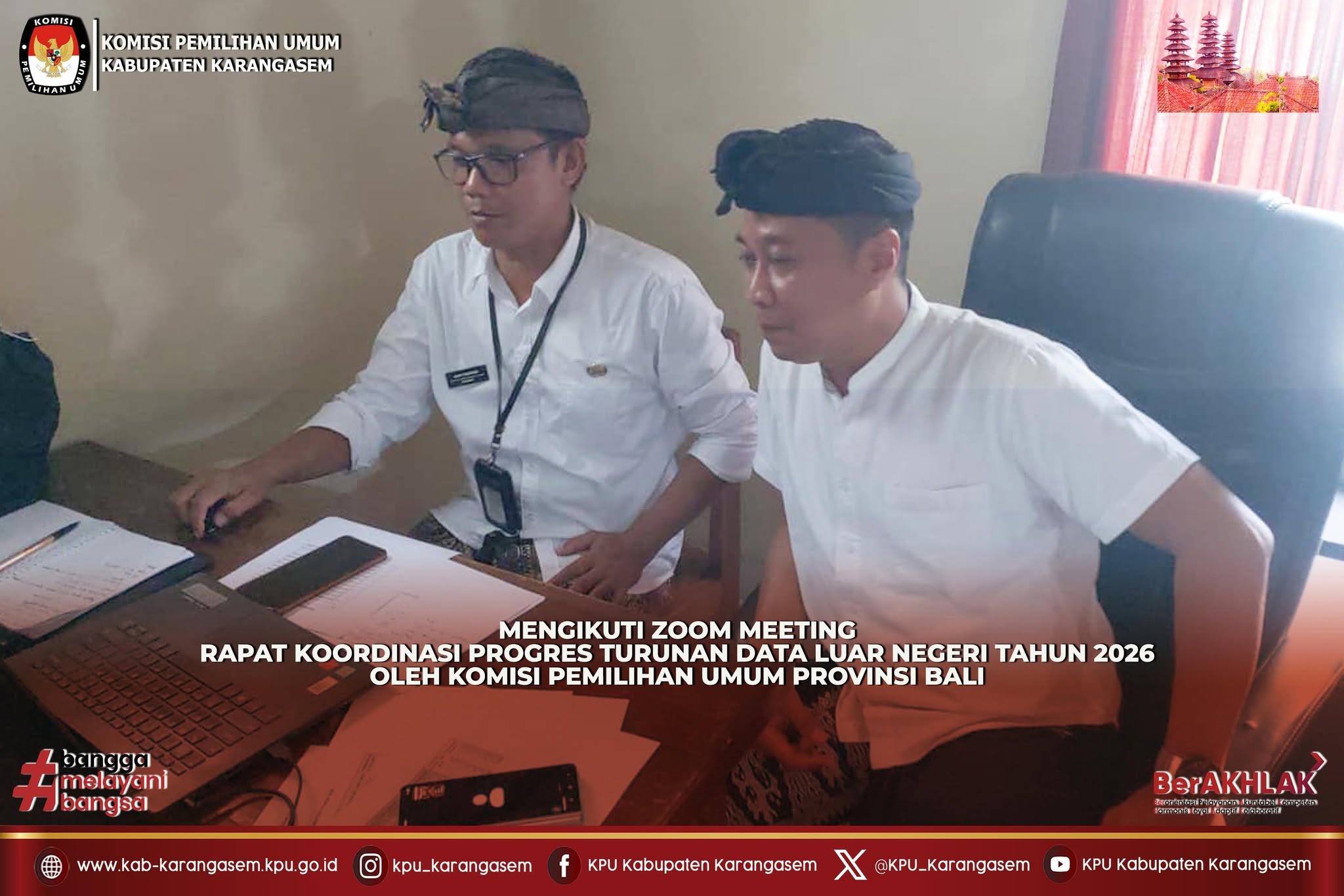 Zoom Meeting Rapat Koordinasi Progres Turunan Data Luar Negeri Tahun 2026 Kamis (30/4/2026).