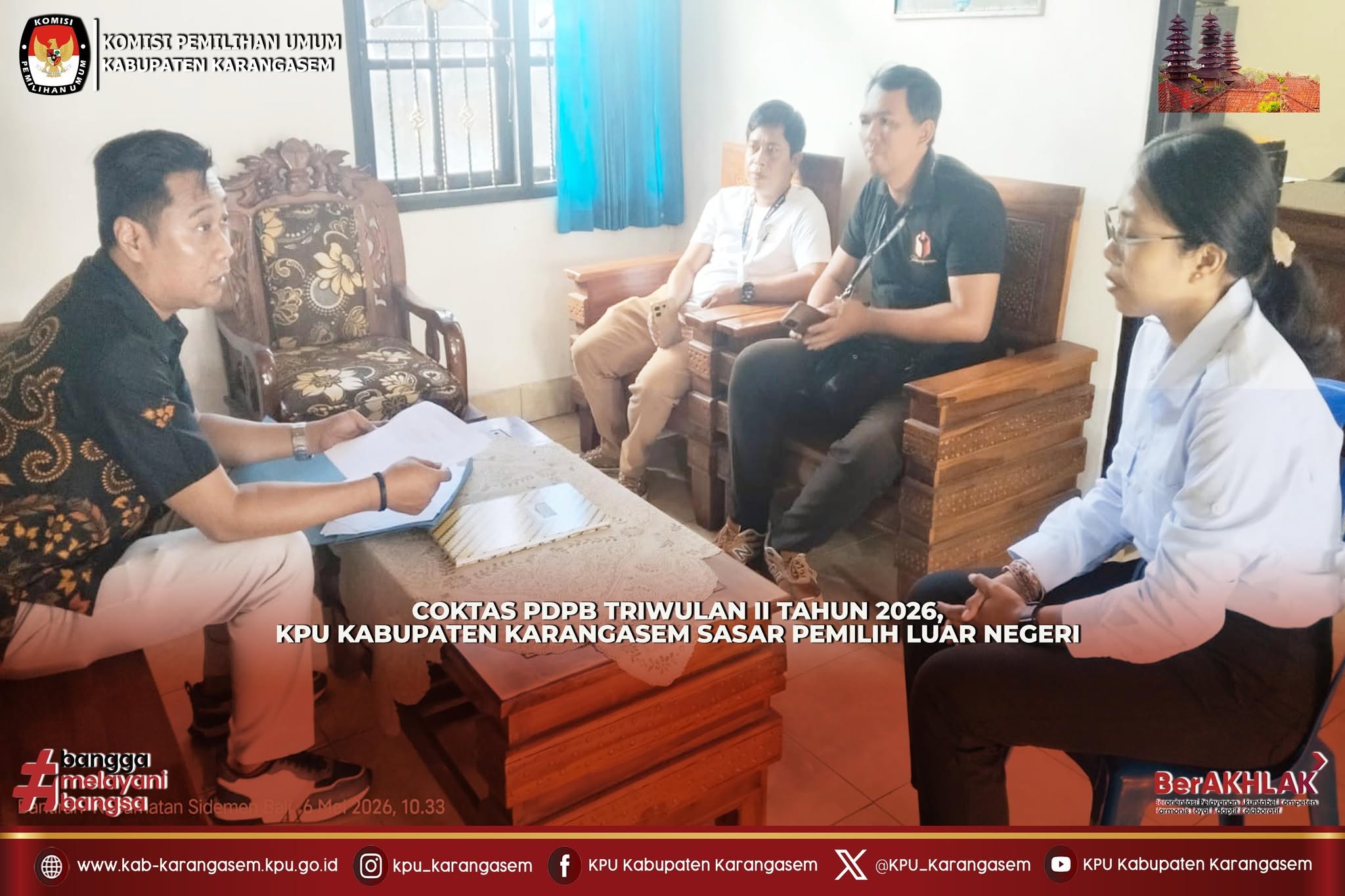 Coktas PDPB Triwulan II Tahun 2026 Sasar Pemilih Luar Negeri Rabu (6/5/2026